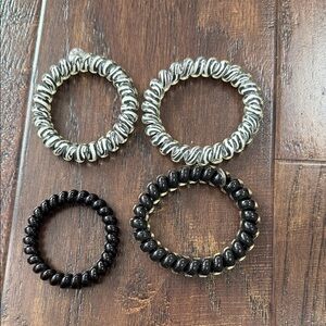 Teleties black and white hair tie bundle